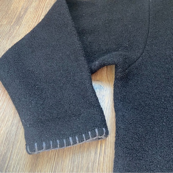 Vintage 100% Wool Black Cardigan Sweater - Picture 4 of 11